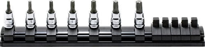 Ko-ken 1/4" TORX® Bit Socket Set (7 pieces) / Rail 7.8"