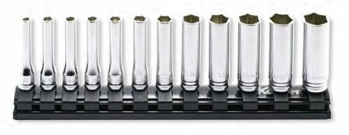 Ko-ken 1/4" Drive 6-point Deep Socket Set (12 pieces) / Rail 7.8"