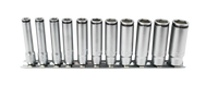Ko-ken 1/4" Sq. Dr. Deep NUT GRIP® Socket Set, 5–14mm (11 pc) Front View 