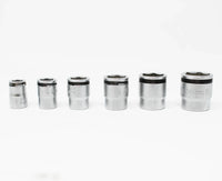 Ko-ken 1/4" Sq.Dr. NUT GRIP Socket Rail Set (SAE) — 6 Pc Front View