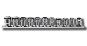 Ko-ken 1/4” Drive Short NUT GRIP Socket Set, 5–14mm (11 Pc)