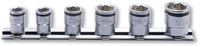 Ko-ken 1/4" Sq. Dr. Short NUT GRIP® Socket Set (7–14mm) — 6 Pieces Front View