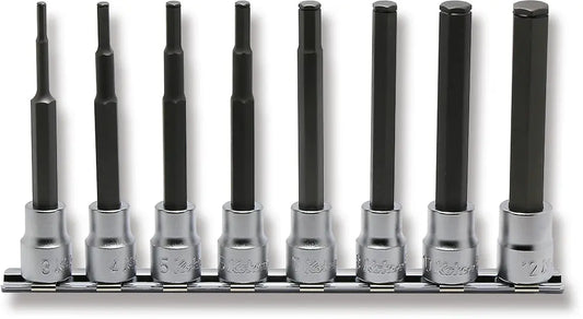 Ko-ken 3/8" Grip Ring Hex Bit Socket Set (100mm) — 8pc