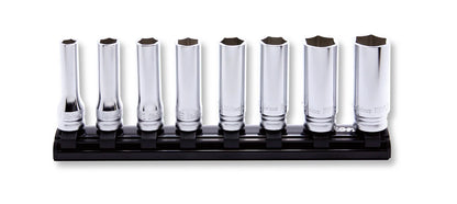 Ko-ken 3/8" Drive 6-point Deep Socket Set (12 pieces) / Rail 11.8"