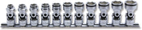 Ko-ken USA 3/8" Sq. Dr. Universal NUT GRIP® Socket Set, 8mm–19mm (11 pc) Front View