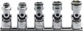 Ko-ken 3/8" Drive Universal NUT GRIP Socket Set, 8–14mm (5-Piece) Front View