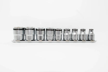 Ko-ken 3/8” Nut Grip SAE Socket Set (9 Piece) Front View