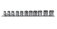 Ko-ken 3/8" Dr NUT GRIP Socket Set 8–19mm (11 Pc) Front View