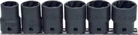 Ko-ken 1/2" Sq. Dr. Nut Twister Set (17mm–25.4mm) — 6 Pieces Front View