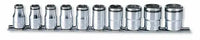 Ko-ken 1/2" Drive Metric NUT GRIP Socket Rail Set, 10–22mm (10 pc) Front View
