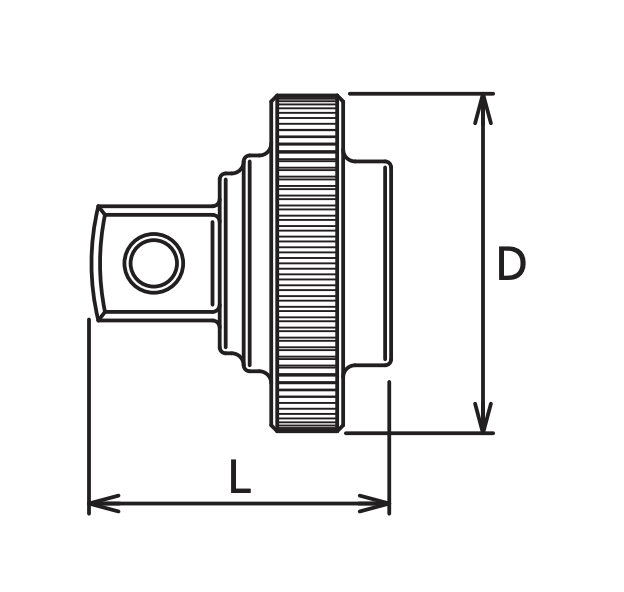 Ko-ken 1/4" Drive Female to 3/8" Drive Male Quick Spinner