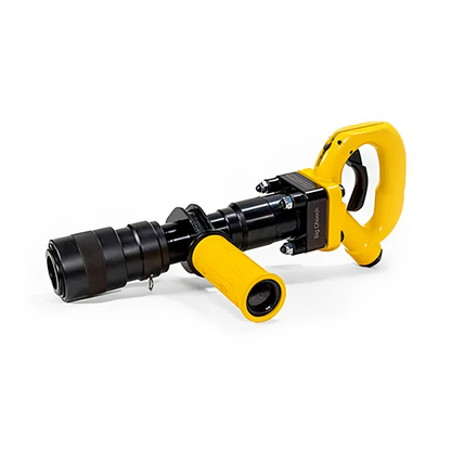 Mueller Kueps VIBRO-IMPACT heavy-duty air hammer in yellow BigChooch Edition with ergonomic side handle