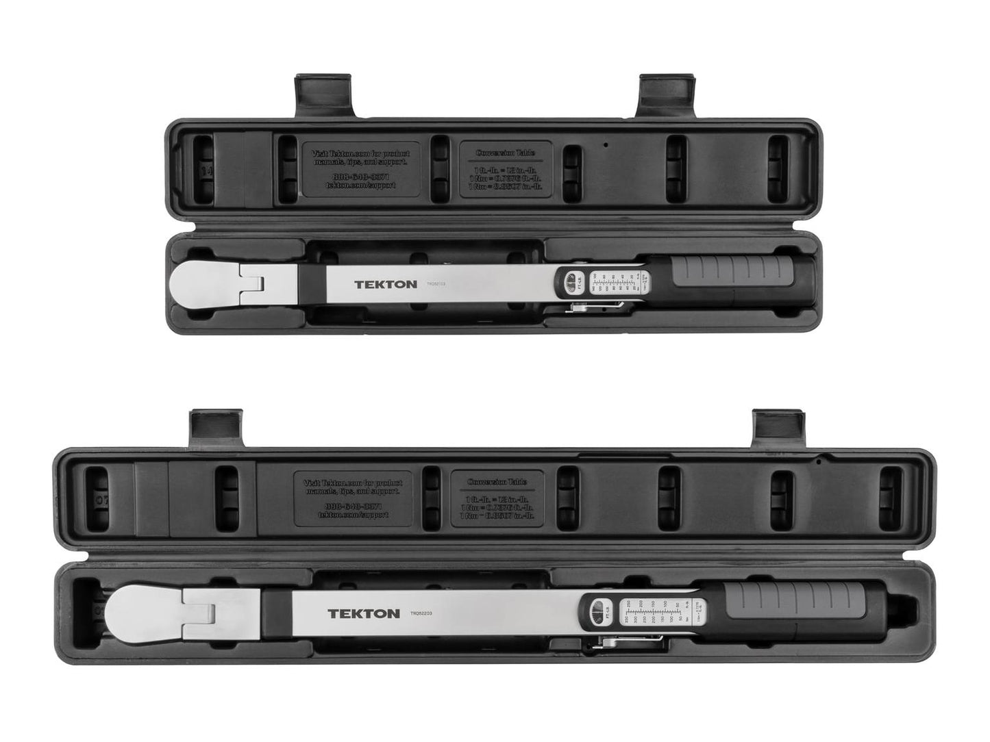 Tekton 3/8", 1/2" Drive 72-Tooth Split Beam Torque Wrench Set with Cases, 2-Piece (20-100 Nm, 40-250 Nm)