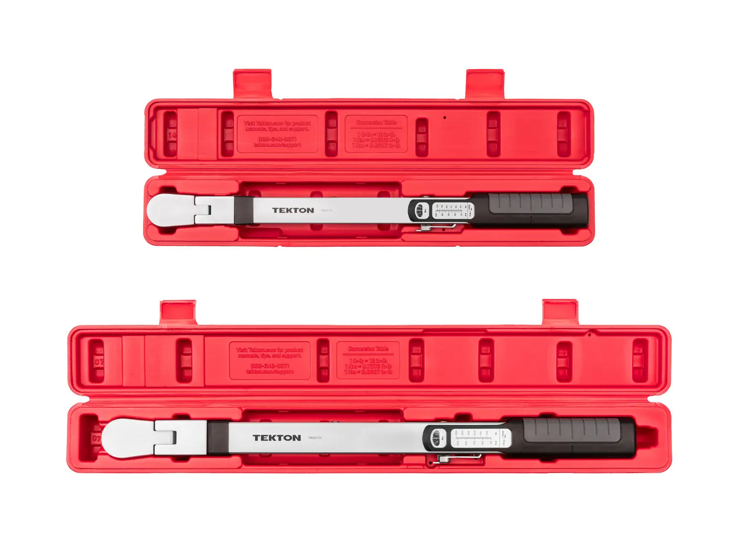 Tekton 3/8", 1/2" Drive 72-Tooth Split Beam Torque Wrench Set with Cases, 2-Piece (26-130 Nm, 70-350 Nm)