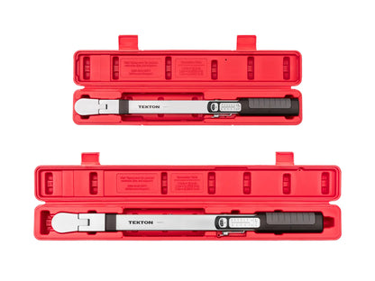 Tekton 3/8", 1/2" Drive 72-Tooth Split Beam Torque Wrench Set with Cases, 2-Piece (26-130 Nm, 70-350 Nm)