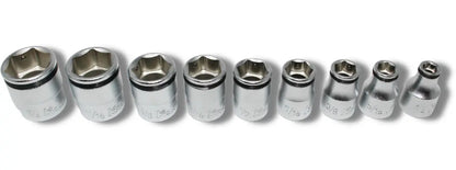Ko-ken 3/8” Nut Grip SAE Socket Set (9 Piece) Front and Top View