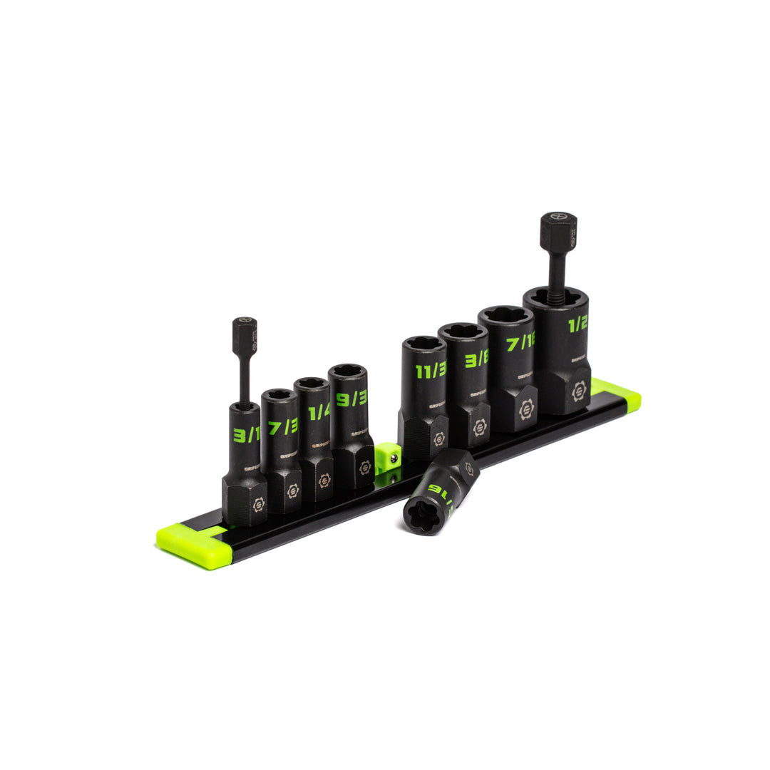 GripEdge RPT Socket Extractor Set — 9-Pc 1/4” Drive SAE