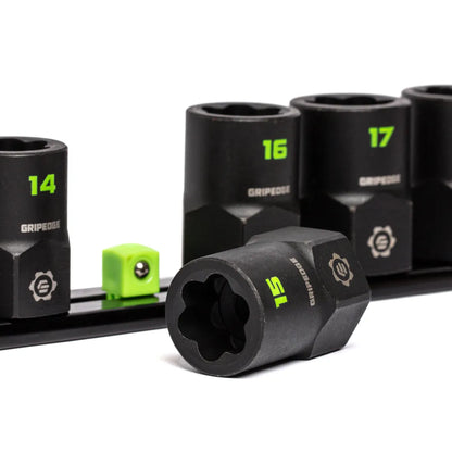 GRIPEDGE RPT Extractor Socket Set — 10-Pc, 3/8″ Drive Metric