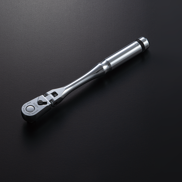 Nepros 3/8" Drive Flex-Head Ratchet Handle (90-Tooth) Front View