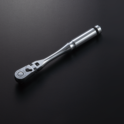 Nepros 3/8" Drive Flex-Head Ratchet Handle (90-Tooth) Front View