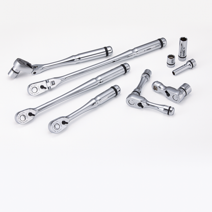 Nepros 3/8" Drive Flex-Head Ratchet Handle (90-Tooth) Multiple Views