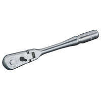 Nepros 1/4"sq. Flex-Head Ratchet Handle (90-Tooth) Front View