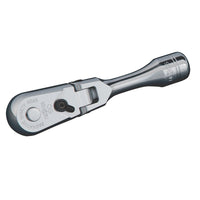 Nepros 1/4" Flex-Head Short Ratchet Handle (90-Tooth) Front View