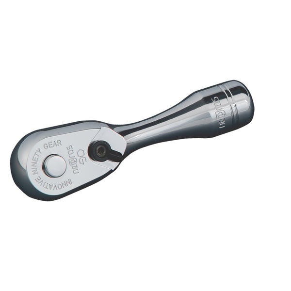 Nepros 1/4"sq. Short Ratchet Handle (90-Tooth) Front View