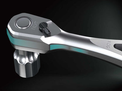 Nepros neXT 3/8” Ratchet Handle — 90-Tooth Front Close View