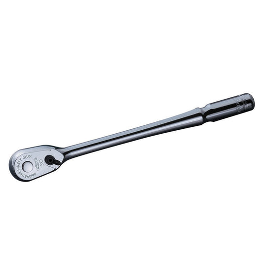 Nepros 3/8"sq. Compact Head Long Ratchet (90-Tooth) Front View
