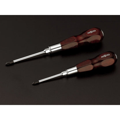 Nepros Phillips Screwdriver (Wooden Grip) — No.2 Front View