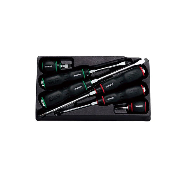 Nepros Plastic Grip Screwdriver Set (6pcs.) Front View