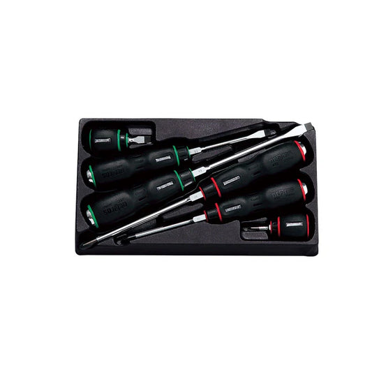 Nepros Plastic Grip Screwdriver Set (6pcs.) Front View