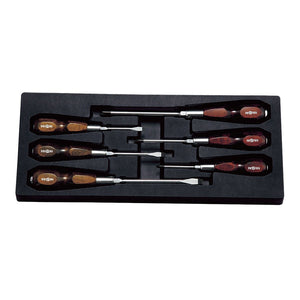 Nepros Wooden Grip Screwdriver Set — 6-Pc