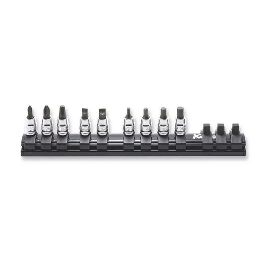 Ko-ken 1/4" Drive Bit Socket Set PH, SL, HEX Z-Series (9 pieces) / Rail 7.8"
