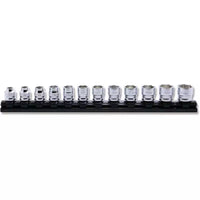 Ko-ken 1/2" Drive 6-point Socket Set (10 pieces) / Rail 11.8" Front View