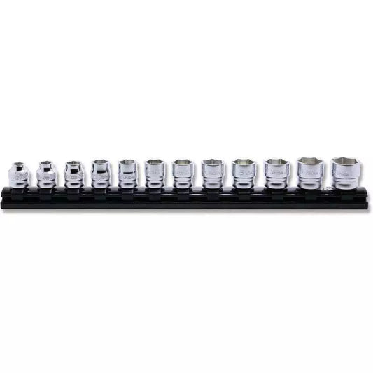 Ko-ken 1/2" Drive 6-point Socket Set (10 pieces) / Rail 11.8"
