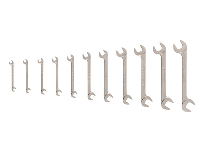 Tekton Angle Head Open End Wrench Set, 11-Piece (1/4-3/4 in)