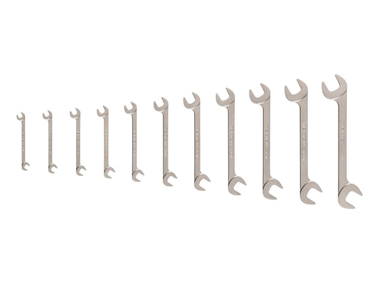 Tekton Angle Head Open End Wrench Set, 11-Piece (1/4-3/4 in) Front view