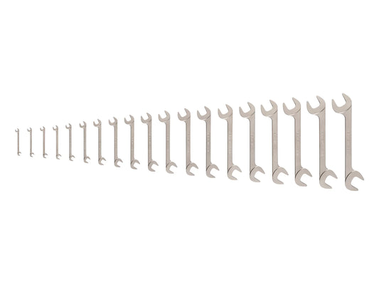 Tekton Angle Head Open End Wrench Set, 19-Piece (1/4 - 1-1/4 in) Front View