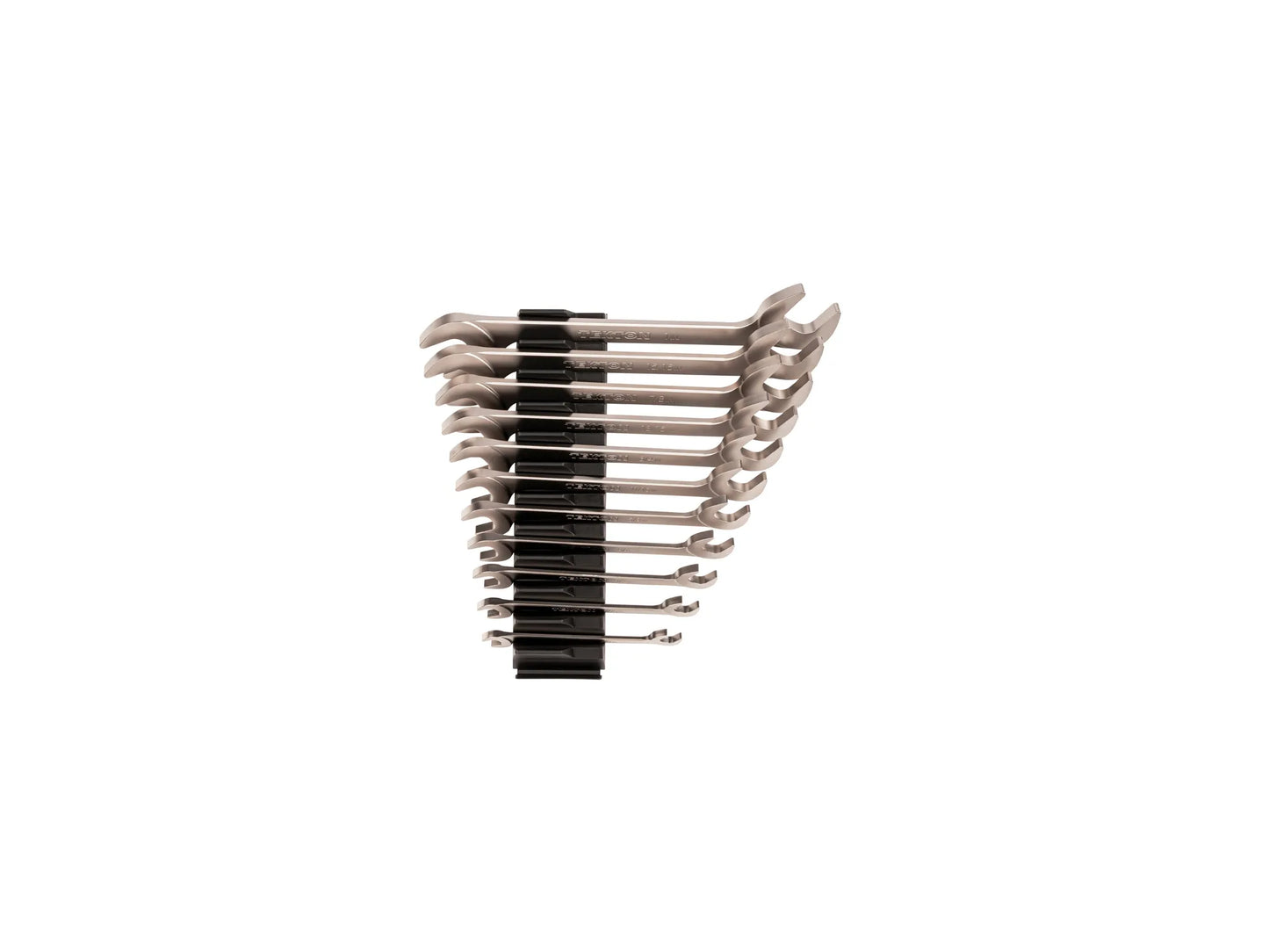 Tekton Angle Head Open End Wrench Set with Modular Organizers, 11-Piece (3/8-1 in)