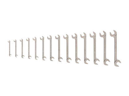 Tekton Angle Head Open End Wrench Set, 14-Piece (6-19 mm)