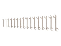 Tekton Angle Head Open End Wrench Set, 16-Piece (10-27 mm) Front View