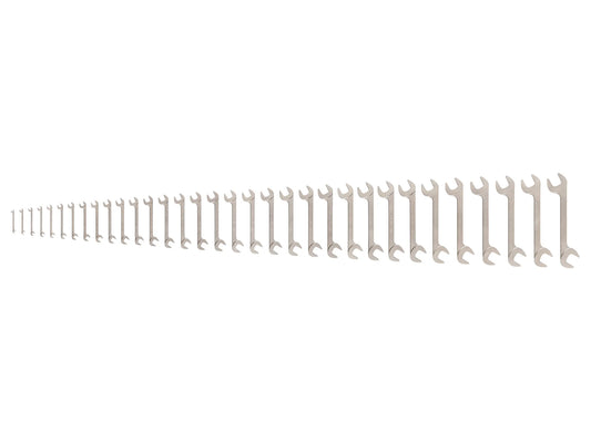 Tekton Angle Head Open End Wrench Set, 33-Piece (6-38 mm) Front View