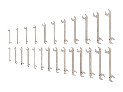 Tekton Angle Head Open End Wrench Set, 25-Piece (1/4-3/4 in, 6-19 mm)