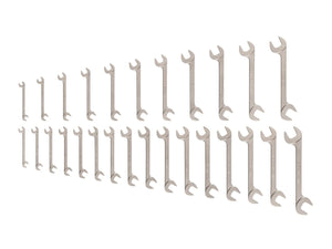Tekton Angle Head Open End Wrench Set, 27-Piece (3/8-1 in, 10-27 mm)