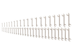 Tekton Angle Head Open End Wrench Set, 46-Piece (1/4 - 1-1/4 in, 6-32 mm)