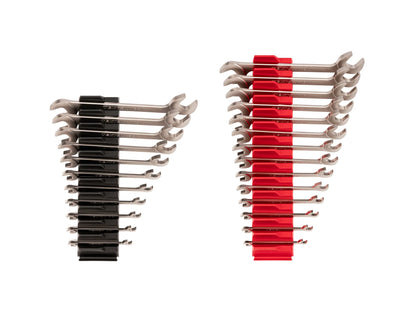 Tekton Angle Head Open End Wrench Set with Modular Organizers, 25-Piece (1/4-3/4 in, 6-19 mm)