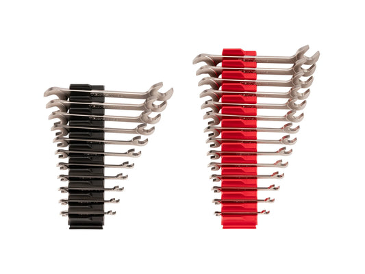 Tekton Angle Head Open End Wrench Set with Modular Organizers, 25-Piece (1/4-3/4 in, 6-19 mm) Multi View