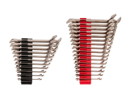 Tekton Angle Head Open End Wrench Set with Modular Organizers, 27-Piece (3/8-1 in, 10-27 mm)